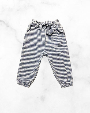 zara ♡ 18-24 mo ♡ striped tie waist canvas joggers