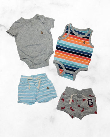 gap ♡ 0-3 mo ♡ drawstring shorts & bodysuit bundle