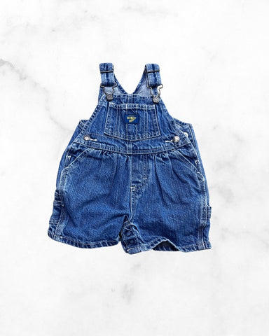 oshkosh ♡ 0-3 mo ♡ medium wash denim short overalls