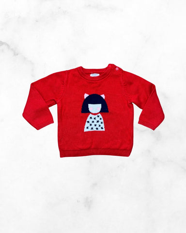 balabala toddler ♡ 3-6 mo ♡ graphic knit sweater