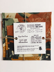 Beeswax Wraps: Variety Pack | Leaf Collection