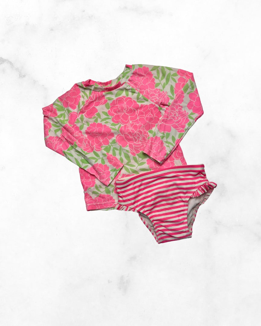 gap ♡ 4t ♡ pink floral 2-piece swim set