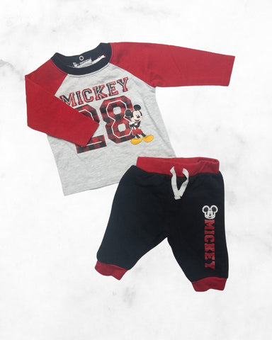 disney ♡ 0-3 mo ♡ mickey long sleeve & sweats set