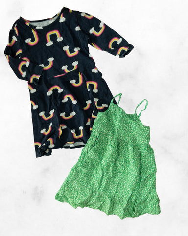 monkey bars/old navy ♡ 5t ♡ rainbow and floral dress bundle