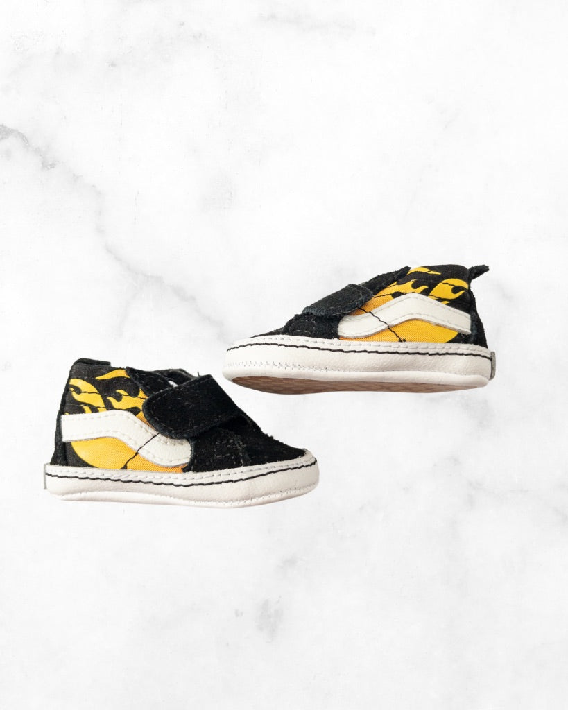 vans ♡ 1.0 ♡ infant sk8-hi flame crib shoe