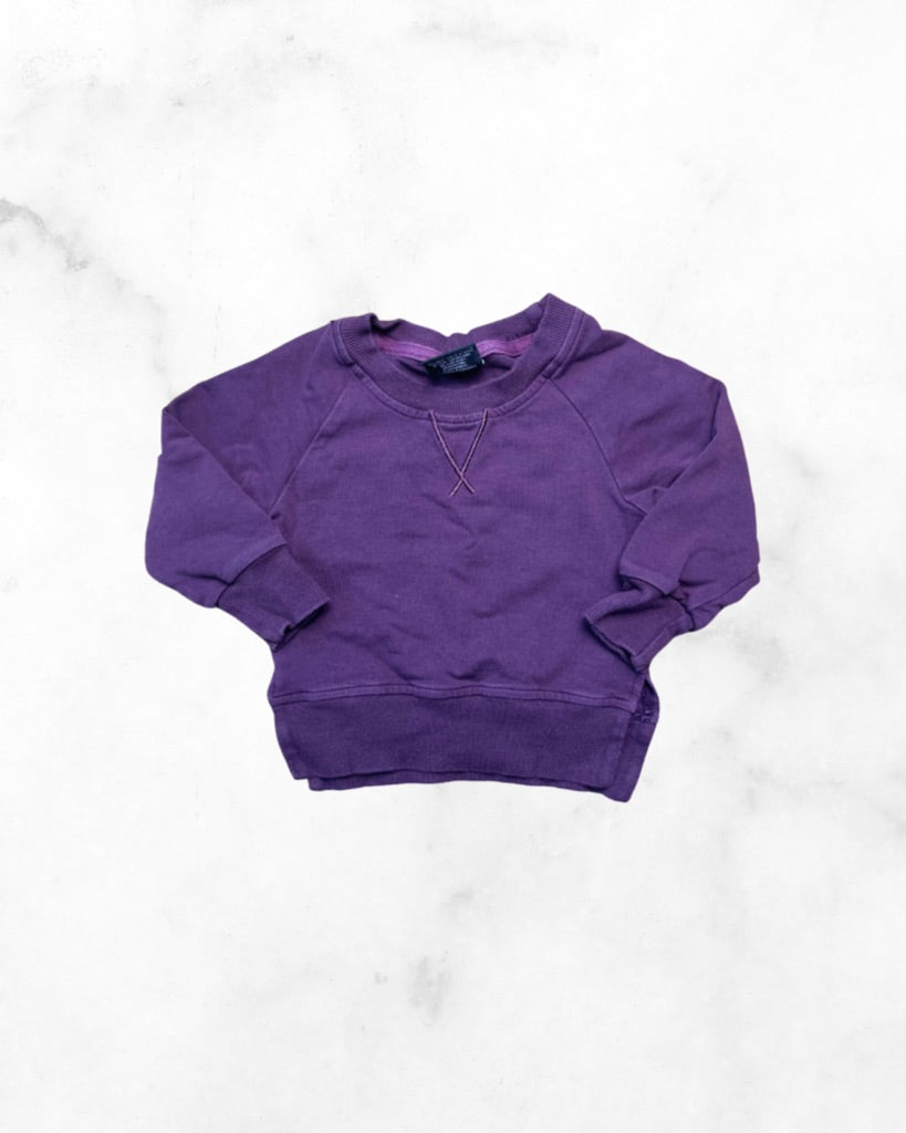 little bipsy ♡ 3-6 mo ♡ wine cotton crewneck