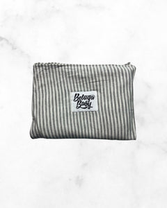 baby beluga ♡ o/s ♡ grey & white striped carrier wrap