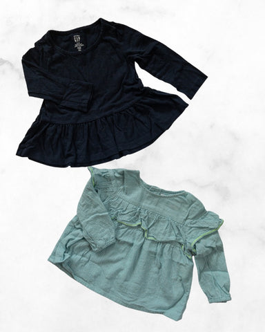 zara/gap ♡ 12-18 mo ♡ peplum shirt bundle