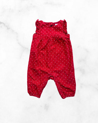 gap ♡ 3-6 mo ♡ red polkadot romper