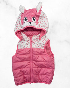 h&m ♡ 12-18 mo ♡ pink bunny puffer vest