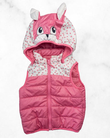 h&m ♡ 12-18 mo ♡ pink bunny puffer vest