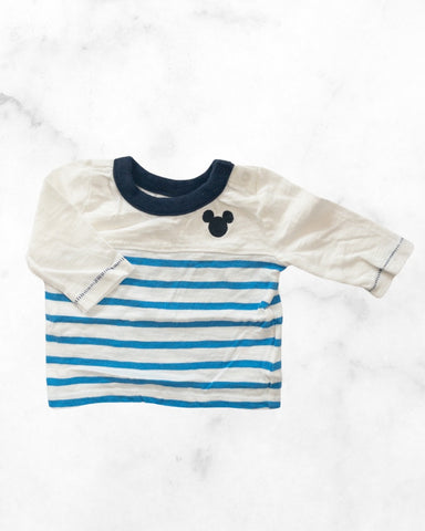 gap ♡ 0-3 mo ♡ striped mickey mouse long sleeve