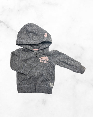 roots ♡ 6-12 mo ♡ heathered zipper hoodie