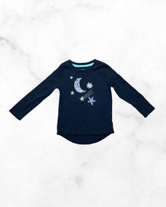 cat & jack ♡ xs ♡ moon & stars sequin long sleeve