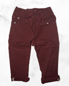 gap ♡ 18-24 mo ♡ maroon denim drawstring pants