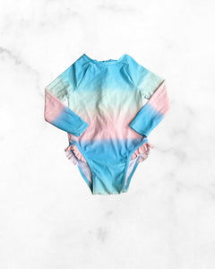 old navy ♡ 18-24 mo ♡ ombre one piece long sleeve swim suit