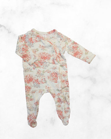 nordstrom ♡ 6 mo ♡ pink floral snap footie