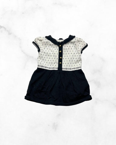 janie & jack ♡ 6-12 mo ♡ knit collared flare dress