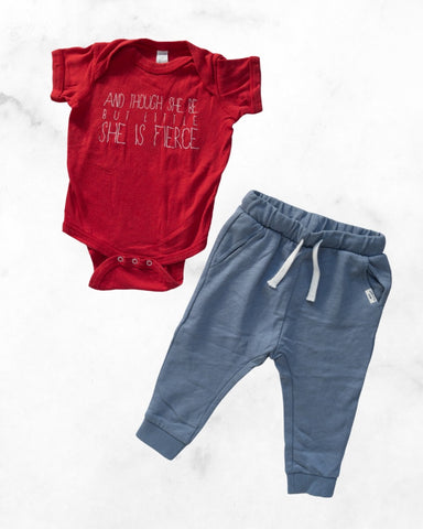 H&M/ ♡ 9-12 mo ♡ jogger & bodysuit set