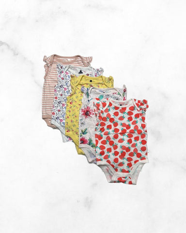 gap ♡ 18-24 ♡ 5-piece ruffle bodysuit bundle