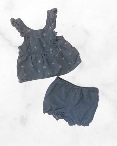 carters ♡ 9mo ♡ denim shorts and tank set