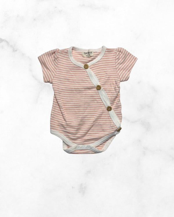 rabbit & bear ♡ 6-9 mo ♡ striped button bodysuit