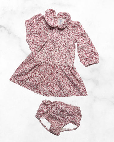 ralph lauren ♡ 9 mo ♡ collared long sleeve peplum dress & bloomer set