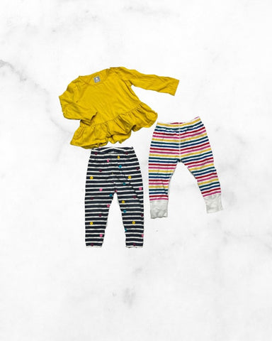 Hannah andersson/gap ♡ 18-24 mo ♡ striped legging & peplum bundle