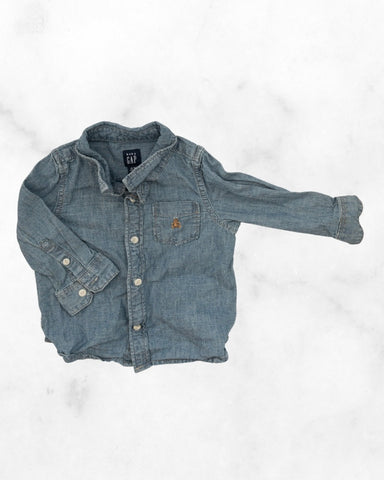 gap ♡ 12-18 mo ♡ denim button up