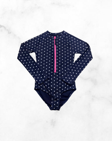 gap ♡ 8Y ♡ navy polka dot one piece swim suit