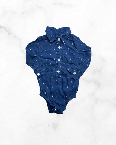 joe fresh ♡ 6-12 mo ♡ tree collared shirt bodysuit