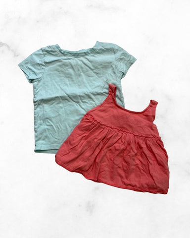 gap/gymboree ♡ 2t ♡ ruffle tank & tee bundle