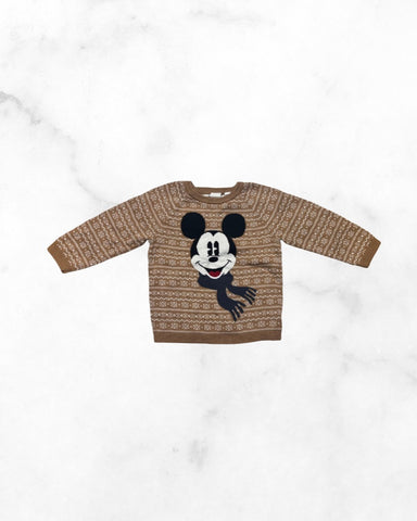 h&m ♡ 9-12 mo ♡ mickey mouse snowflake knit crewneck