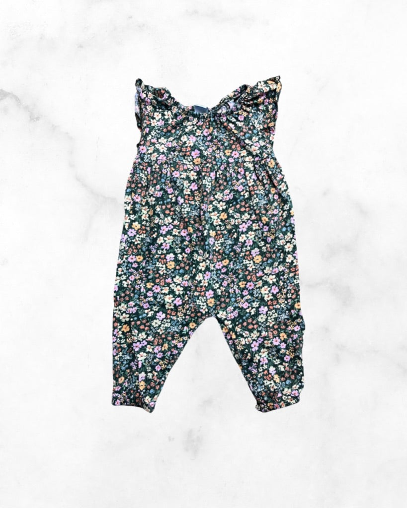 old navy ♡ 6-12 mo ♡ floral ruffle tank romper