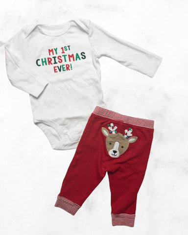 carters ♡ 6 mo ♡ reindeer bum 1st christmas ever