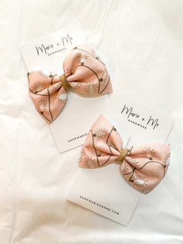 georgia bow with suede centre  ♡ holiday lights