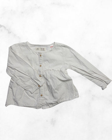 zara ♡ 2t ♡ button up peplum top