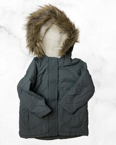 old navy ♡ 3t ♡ fur trim hooded nylon parka