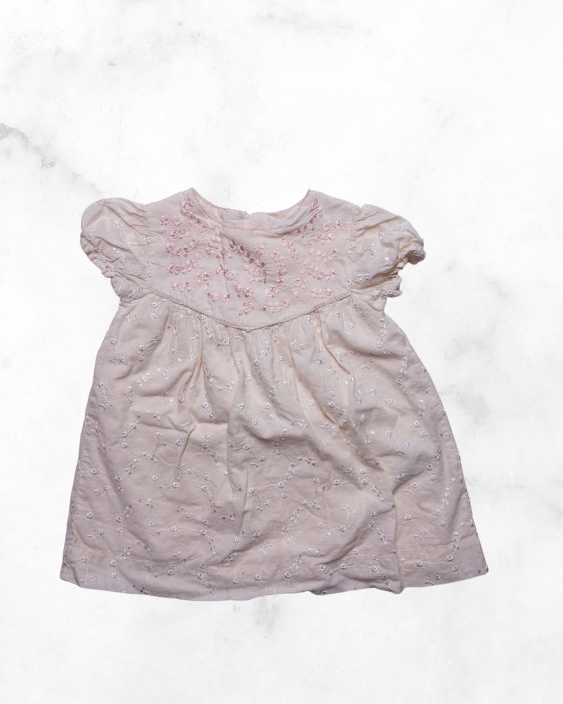 zara ♡ 18-24 mo ♡ floral embroidered short sleeve dress