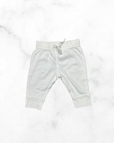 carters ♡ 3 mo ♡ white cotton jogger