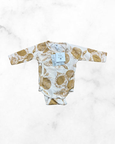 kate quinn ♡ 0-3 mo ♡ plant print kimono bodysuit
