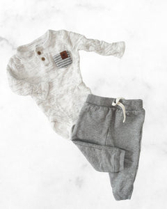 rene rofe ♡ 3-6 mo ♡ pocket henley & jogger set