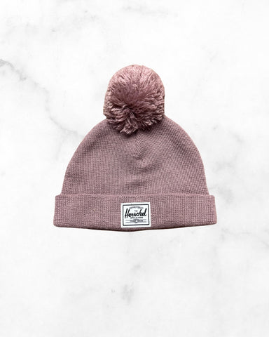 herschel ♡ 0-6 mo ♡ dusty rose pom toque