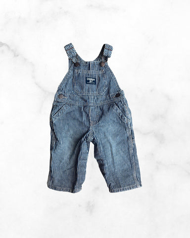 oshkosh ♡ 6 mo ♡ navy striped overalls