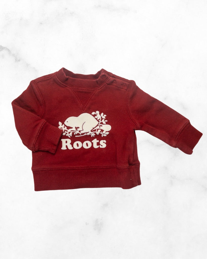 roots ♡ 3-6 mo ♡ red logo crew