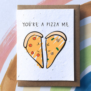 sew sweet ♡ greeting card ♡ you're a pizza me