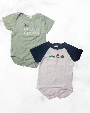 gymboree/rabbit&bear ♡ 6-9 mo ♡ locally grown & hungry caterpillar bodysuit bundle