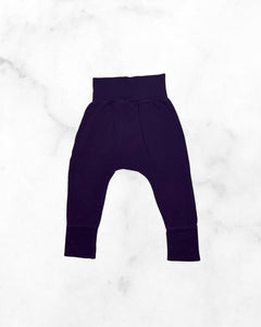 nin9 ♡ 0-12 mo ♡ purple grow with me harem pants