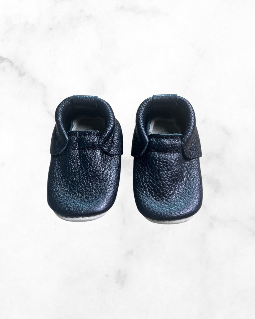 minimoc ♡ 1 ♡ black leather moccasins