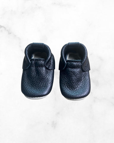 minimoc ♡ 1 ♡ black leather moccasins